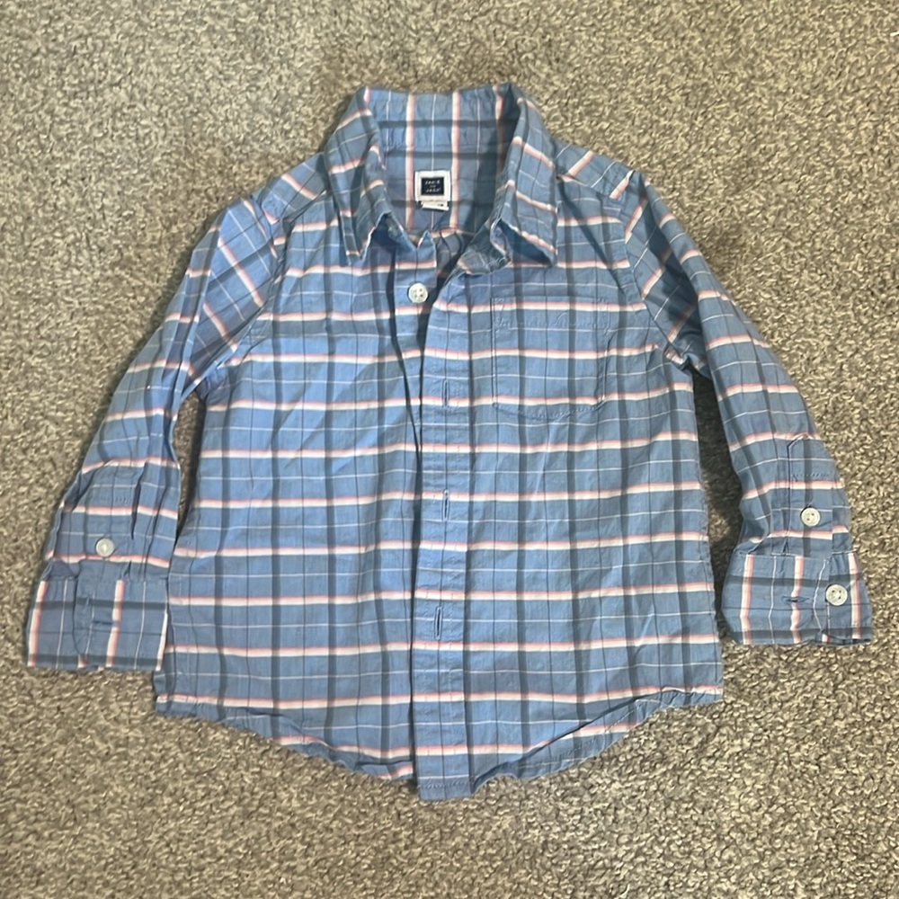 Janie and Jack EUC long sleeve button up size 12-18 months
